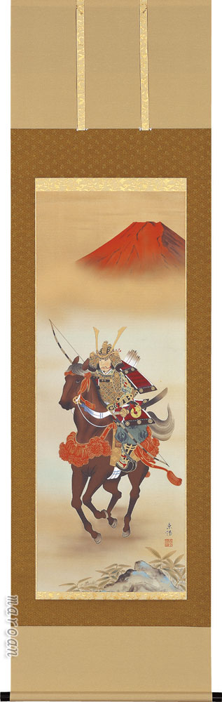 掛け軸 武者(河村 東陽)端午の節句・若武者【送料無料】【代引き手数料無料】【特殊工芸作品】｜まろ庵
