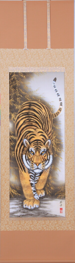猛虎 瑞雪 掛軸 猛虎 瑞雪 掛軸 猛虎 瑞雪 掛軸 （虎 掛軸のYahoo