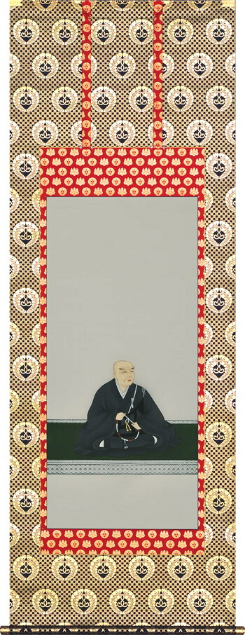 掛け軸／掛軸　蓮如上人（加藤　鳳文） 　桐箱収納　浄土真宗本願寺派（西）　仏事　仏壇左 　【送料無料】【代引手数料無料】