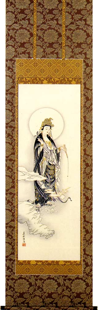 楽天市場】掛け軸／掛軸 雲上聖観音（和田 清雪）【送料無料