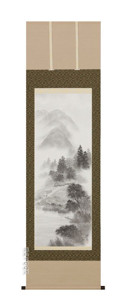 楽天市場】掛け軸／掛軸／かけじく 水墨山水（伊藤白雲）【送料無料