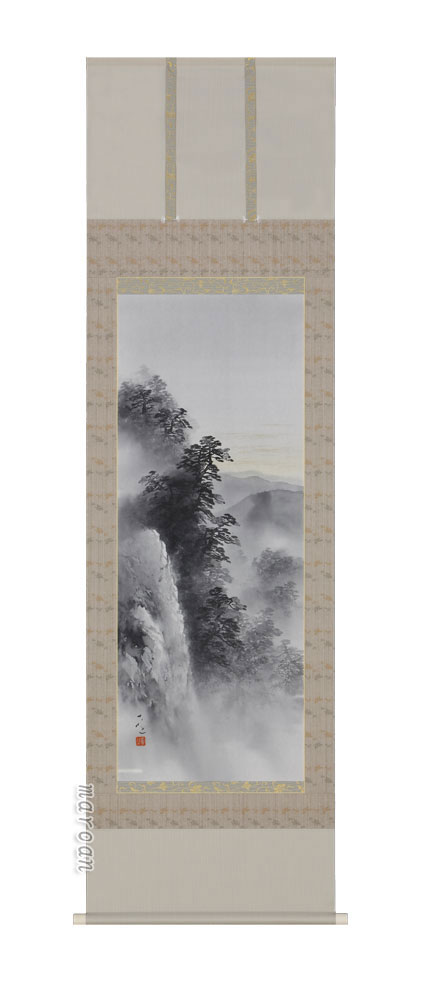水墨山水　木村挙山　掛け軸 楽天市場】掛け軸 掛軸（かけじく）水墨山水（木村 挙山）