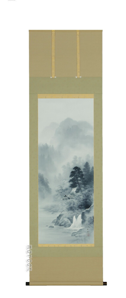 楽天市場】掛け軸／掛軸 彩色山水（中野 長春）(図柄色々有）【送料