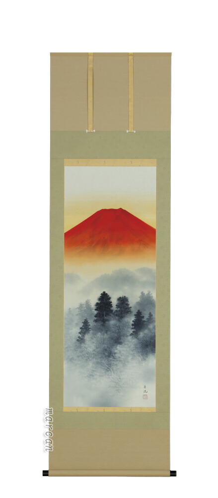 田中浩一の絵 真作】掛軸 真筆証明書 田中浩一 共箱入 現代日本画家清光会 日