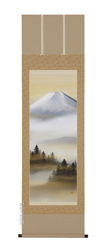 楽天市場】掛け軸／掛軸 富士山水（倉地 邦彦）【送料無料】【代引