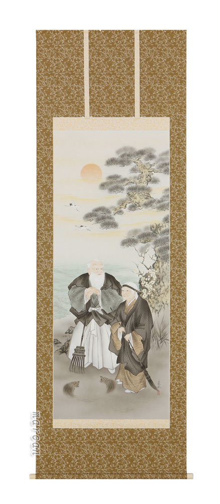 楽天市場】掛け軸 白梅 (伊藤嘉晃) 送料無料 （掛軸小物なし）【掛軸