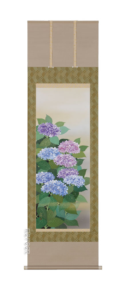 楽天市場】掛け軸／掛軸 紫陽花（川島正行）【送料無料】【代引手数料