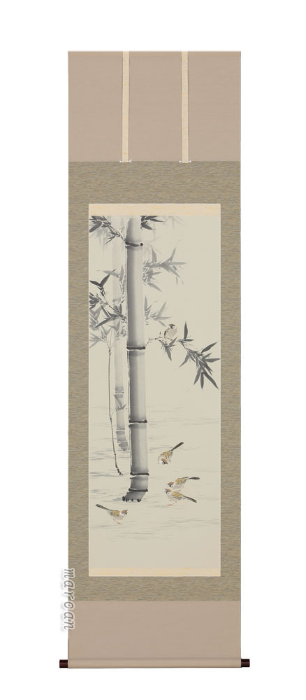 楽天市場】掛け軸 朱竹に白雀 (田村竹世) 送料無料 掛軸 : 掛け軸