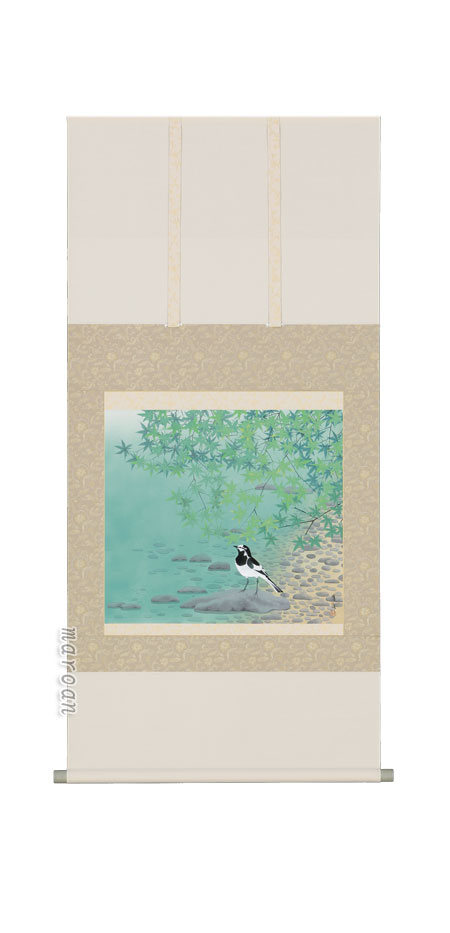 掛け軸／掛軸　青楓（井上清冶）（太巻桐箱入）【送料無料】【代引手数料無料】｜まろ庵
