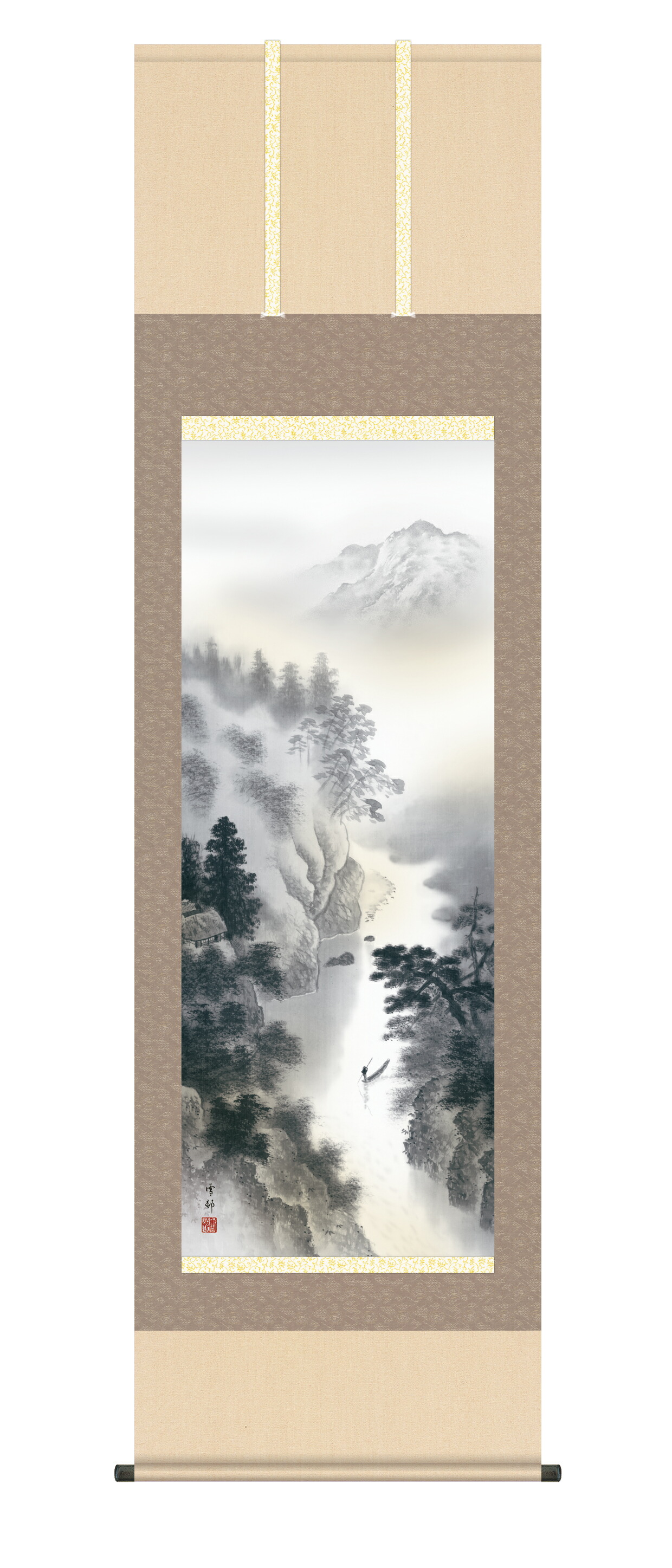 山水画￼掛け軸 b4-13cz.jpg