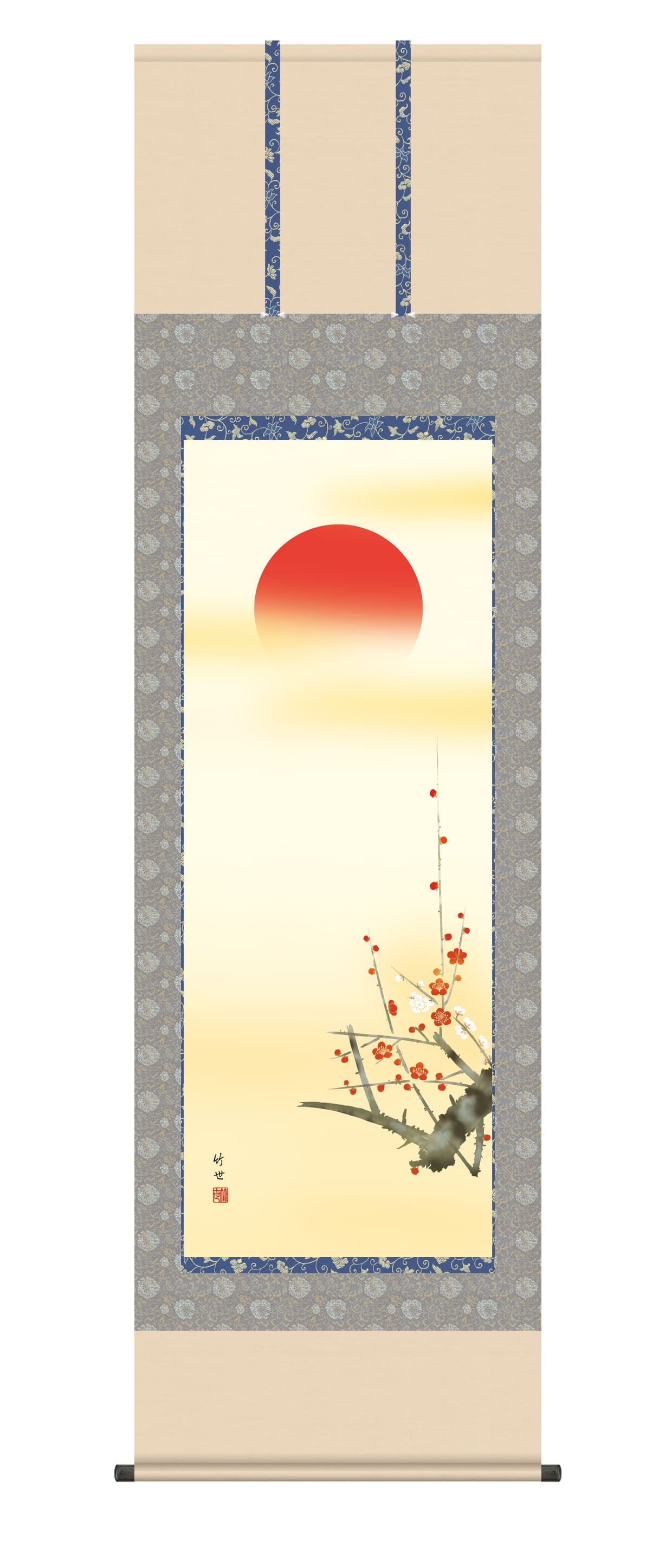 掛け軸 掛軸 祝する 旭日 田村 バンブー世紀 紅白李 正月 新年 送プライス無料 お代引手物量料無料 Orbisresearch Com
