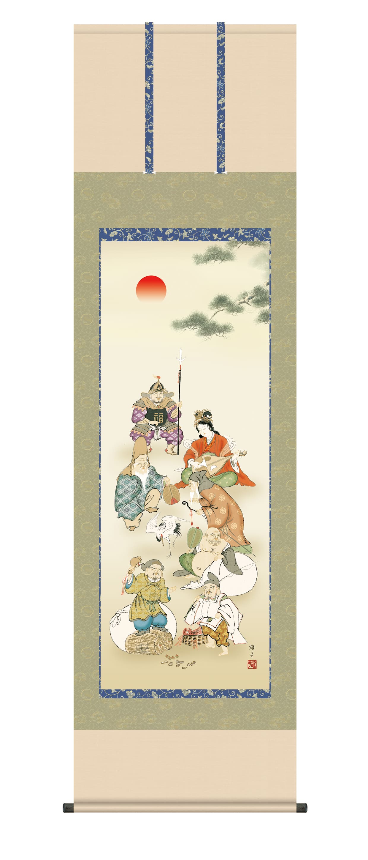 掛軸　湖人「守護吉祥十二支之図」 z40508.jpg