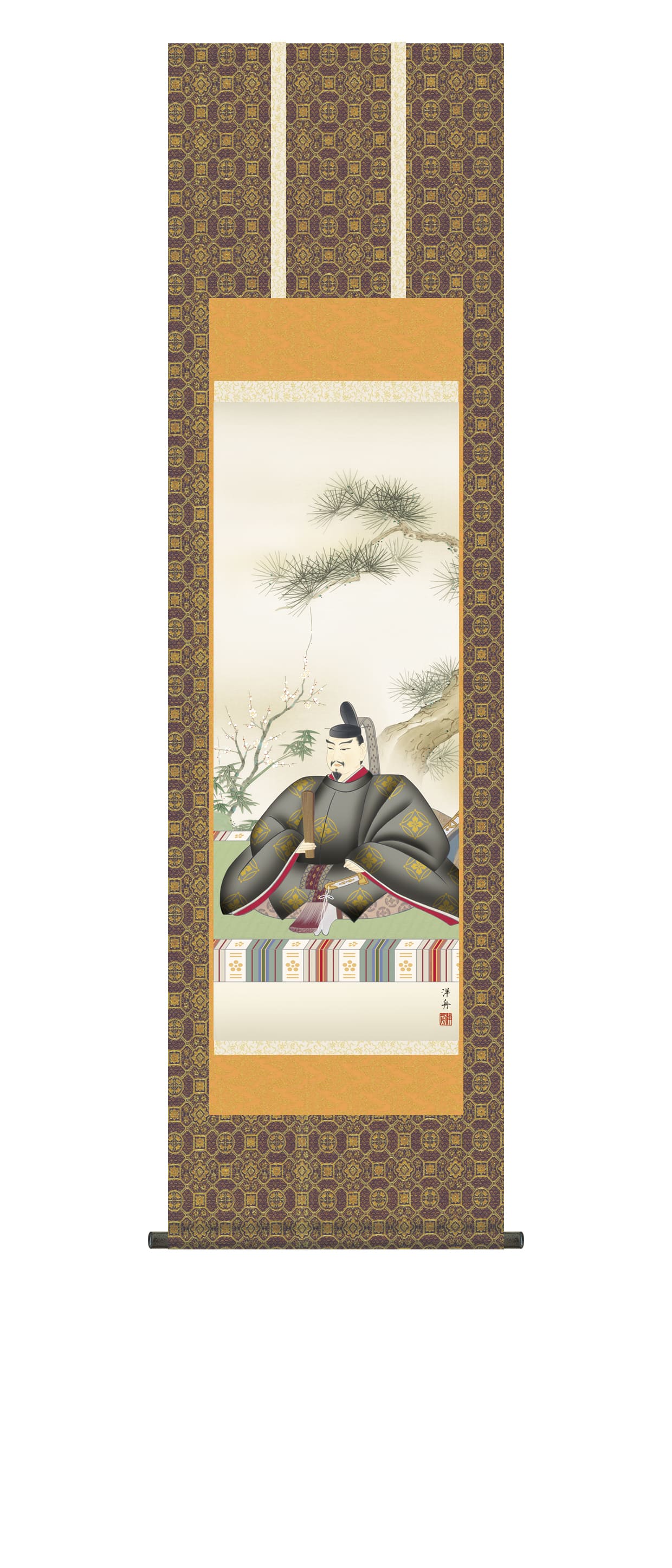 掛け軸/掛軸【慶祝】天神(小野 洋舟) 正月 端午の節句 天神様 学業成就【送料無料】【代引手数料無料】|まろ庵