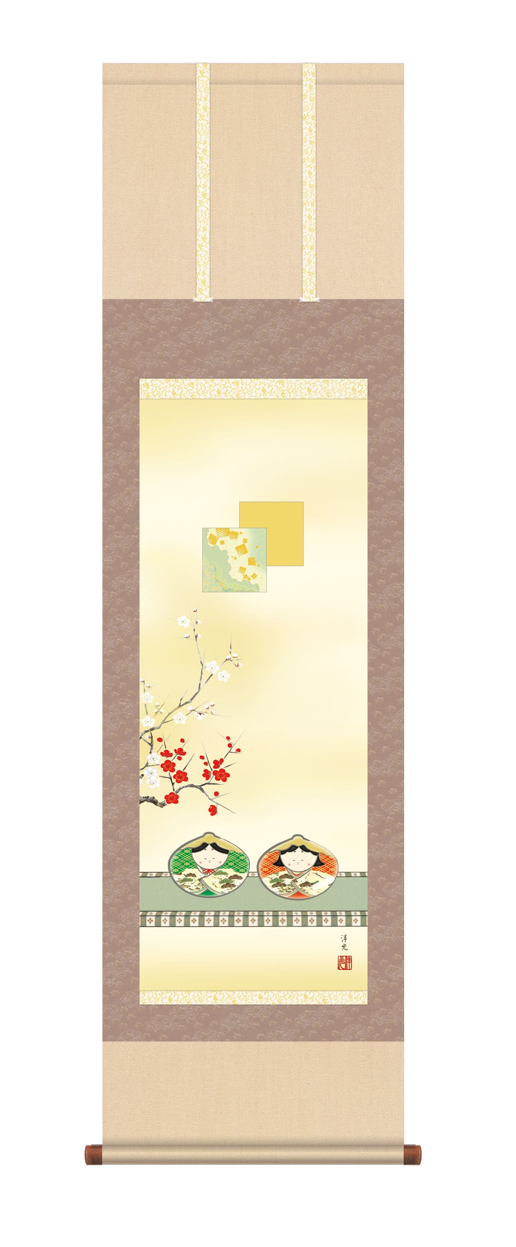 掛け軸/掛軸【お雛さま】 貝雛(井川 洋光) 桃の節句 お雛様【送料無料】【代引手数料無料】