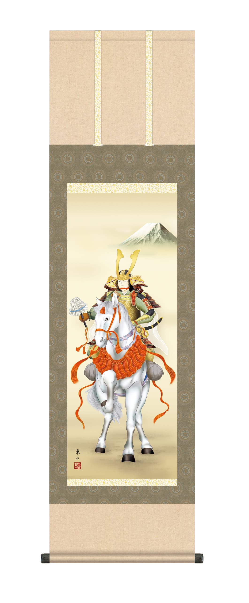 楽天市場】掛け軸 掛軸（かけじく）[尺五立]白馬武者（長江 桂舟）全国