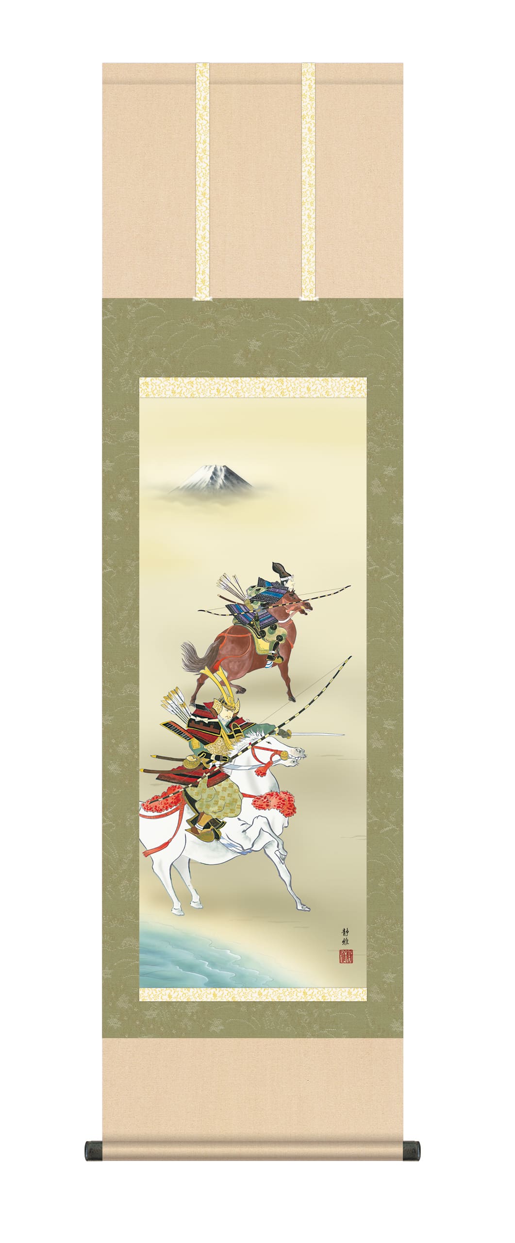 掛け軸／掛軸【武者・節句】 【尺三】大成武者（阿部　静雅） 　端午の節句　初節句　男の子　武者【送料無料】【代引手数料無料】