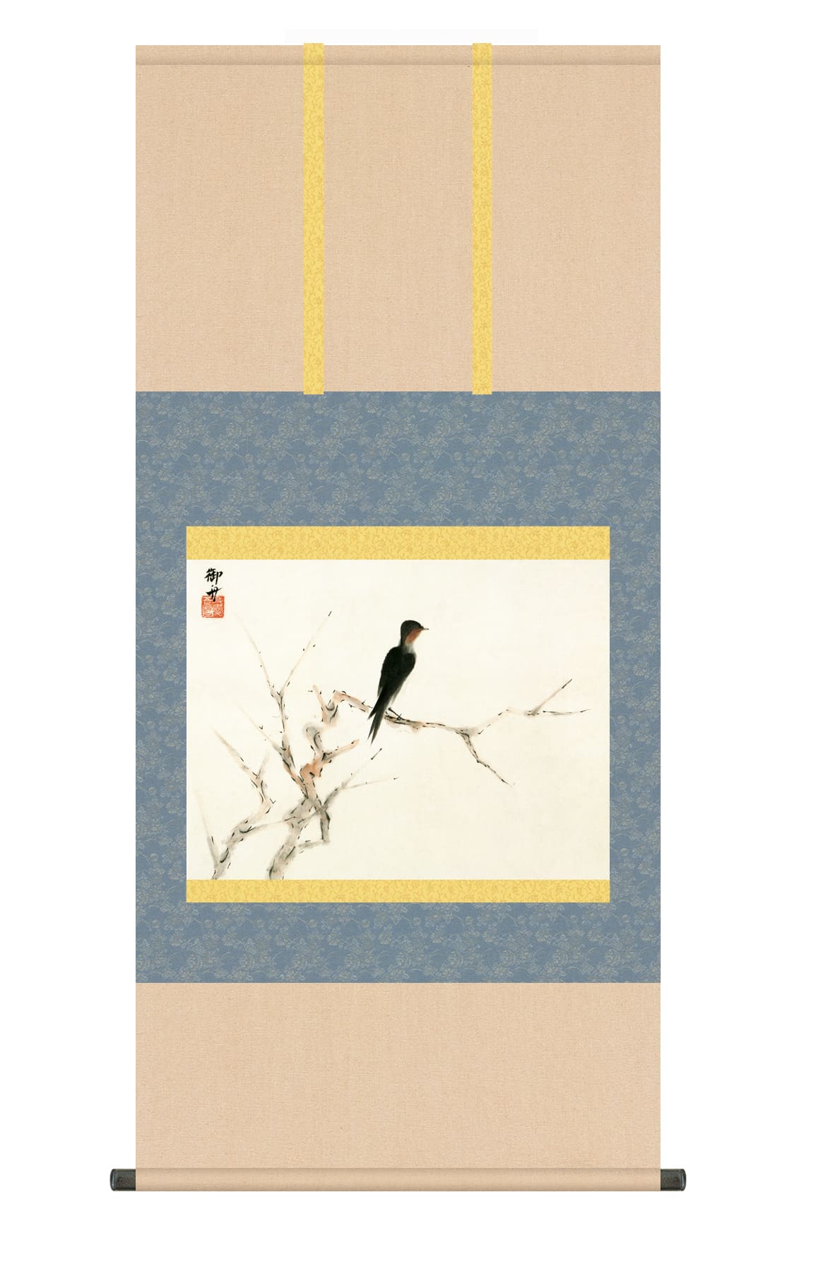 掛け軸(掛軸)【尺五】 つばめ（速水御舟）【複製】 　名画　複製　日本製　速水　御舟　燕　ツバメ　【送料無料】【代引き手数料無料】