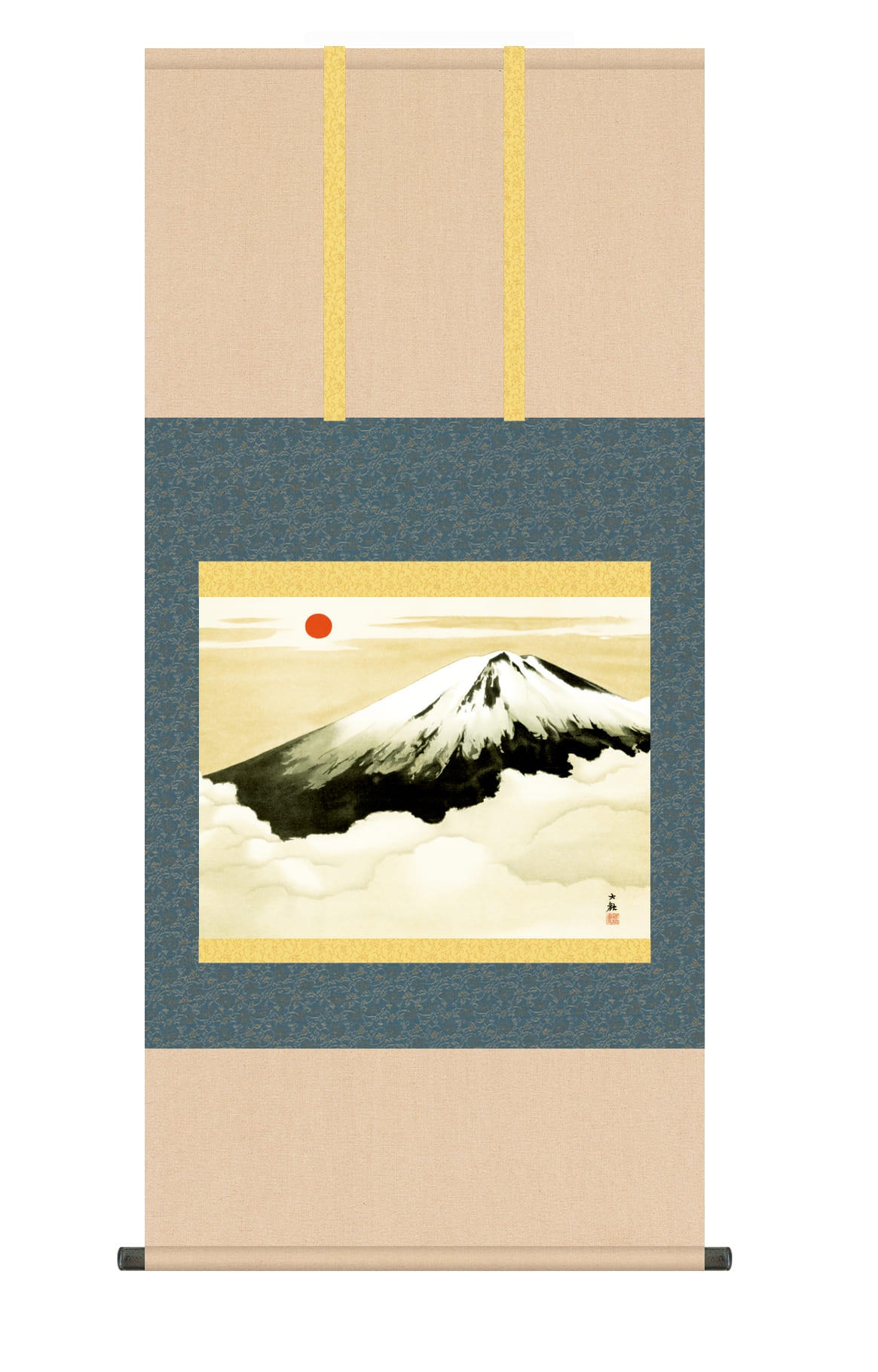 掛け軸(掛軸)【尺五】 霊峰不二（横山大観）【複製】 　名画　複製　日本製　富士山【送料無料】【代引き手数料無料】
