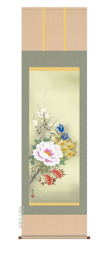 掛け軸 田中訥言 作 石州流開祖 片桐石州公 絹本 名品 複製 希少 掛軸 美品 掛け軸 田中訥言 作 石州流開祖 片桐石州公 絹本 名品 複製 希少 掛軸