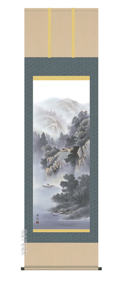 河本 正『山峡』掛軸（尺五アンドン）【中古】：内田画廊+velocity.clinic