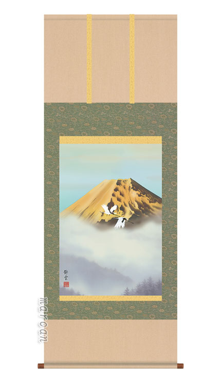 掛け軸／掛軸【富士/尺五あんどん】 輝金富士（佐藤　静雲） 【送料無料】【代引手数料無料】