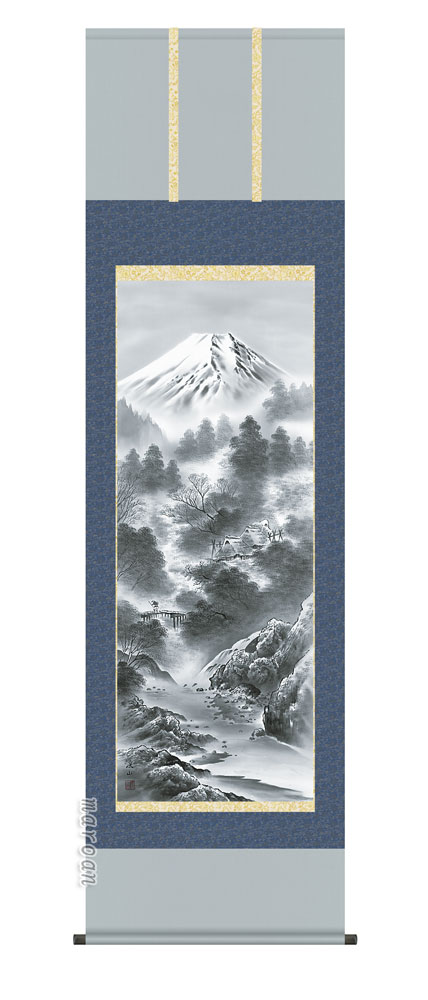 楽天市場】掛け軸 富士雲景 山村観峰 日本画 和額 掛軸 全国送料
