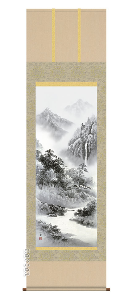 楽天市場】【掛け軸／掛軸／山水画】水墨山水（佐藤 静雲