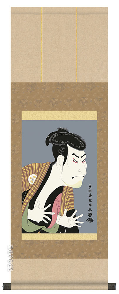 楽天市場】掛け軸 販売 浮世絵 三世大谷鬼次の「奴江戸兵衞」（東洲斎