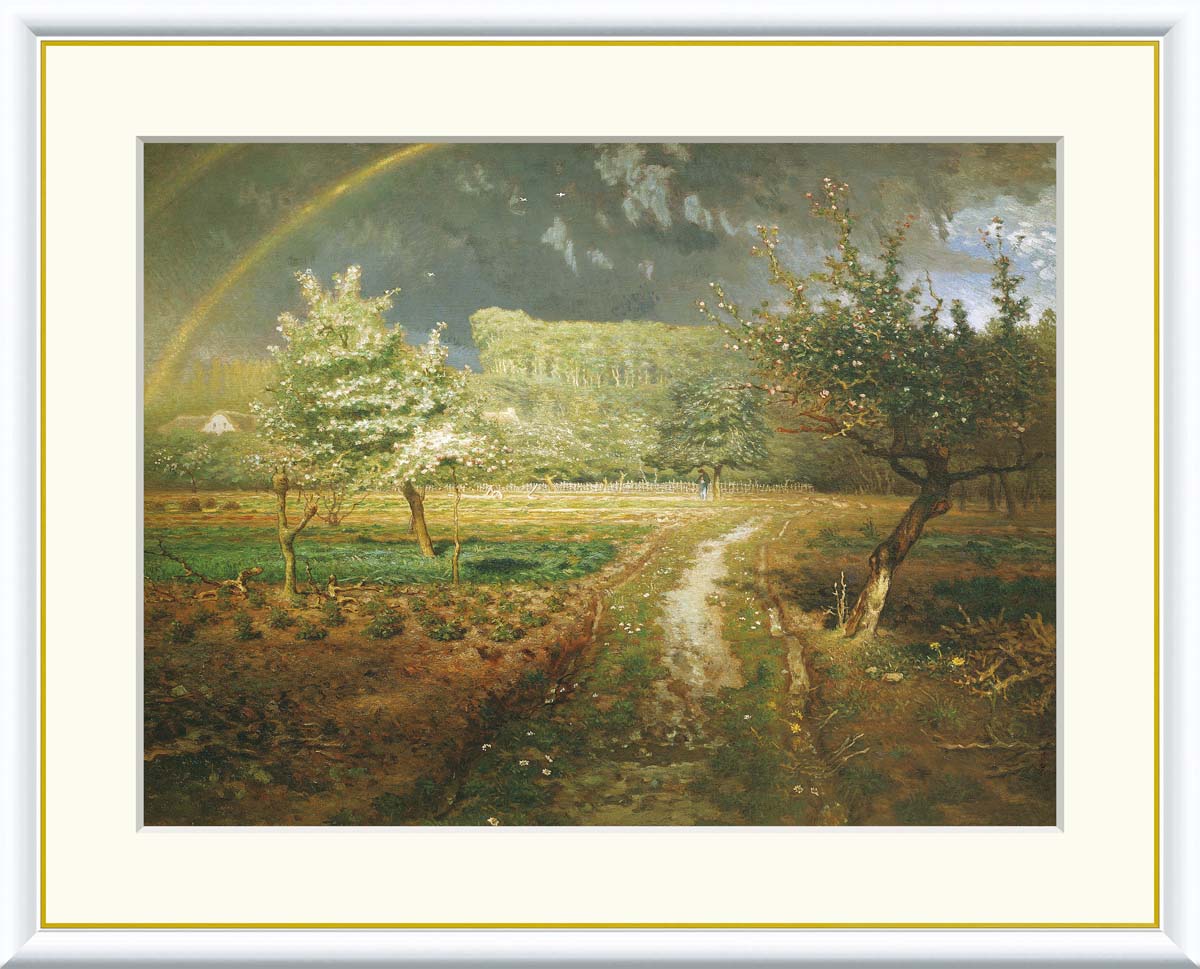 ミレー 　「春」　 　ジャン＝フランソワ・ミレー　インテリア　絵画　名画　額　飾る　リビング　プレゼント　壁掛け　ギフト　絵 【送料無料】【代引手数料無料】