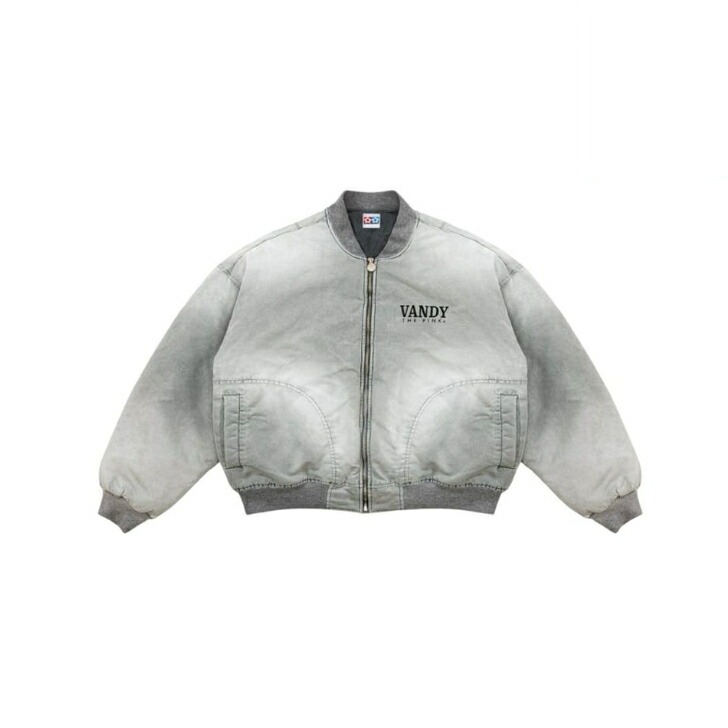 VANDY THE PINK Washed Vintage Bomber (Washed Heather Grey)ヴァンディー・ザ・ピンク ジャケット アウター 25ss|maroon.webstore