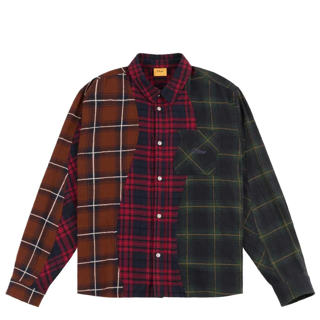 Dime Triple Plaid Shirt ダイム シャツ スケート ストリート 24aw 24fw DIMEHO249|maroon.webstore
