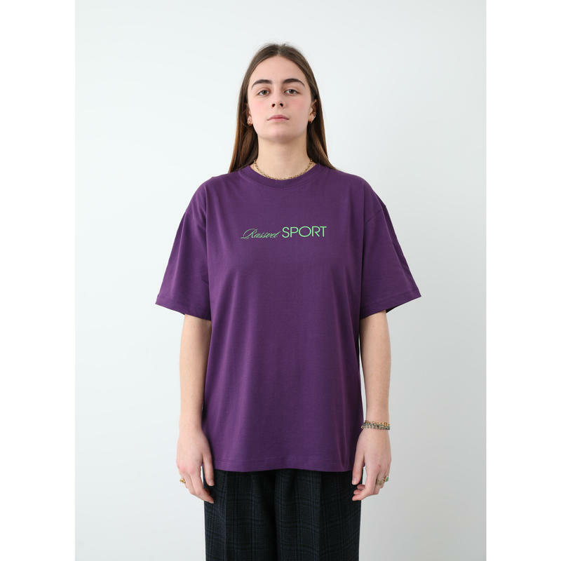 【RASSVET】MEN RASSVET x DIAN LIANG LOGO TSHIRT KNIT Purple MEN RASSVET x DIAN LIANG LOGO TSHIRT KNIT Purple - PALPAL SKATES