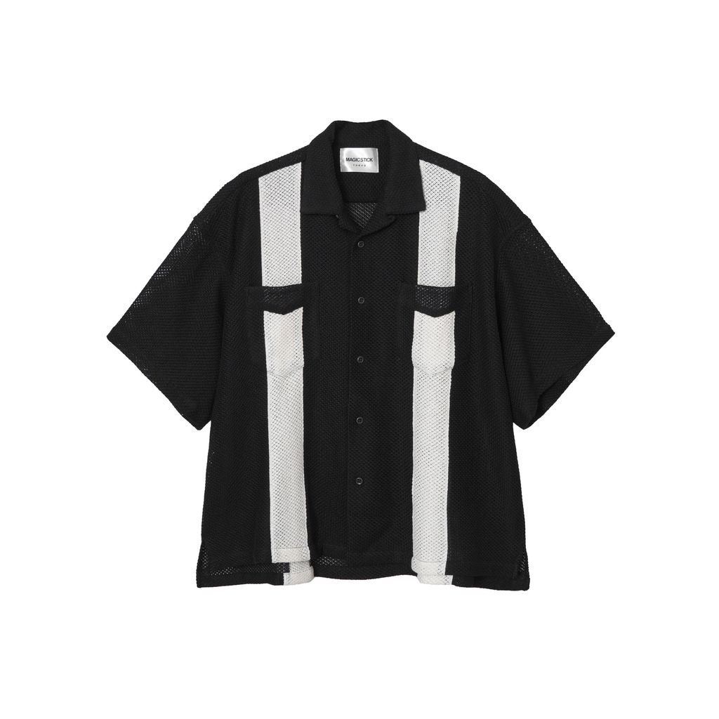 MAGIC STICK MAFIA SERIES / SUMMER MESH SHIRT|maroon.webstore