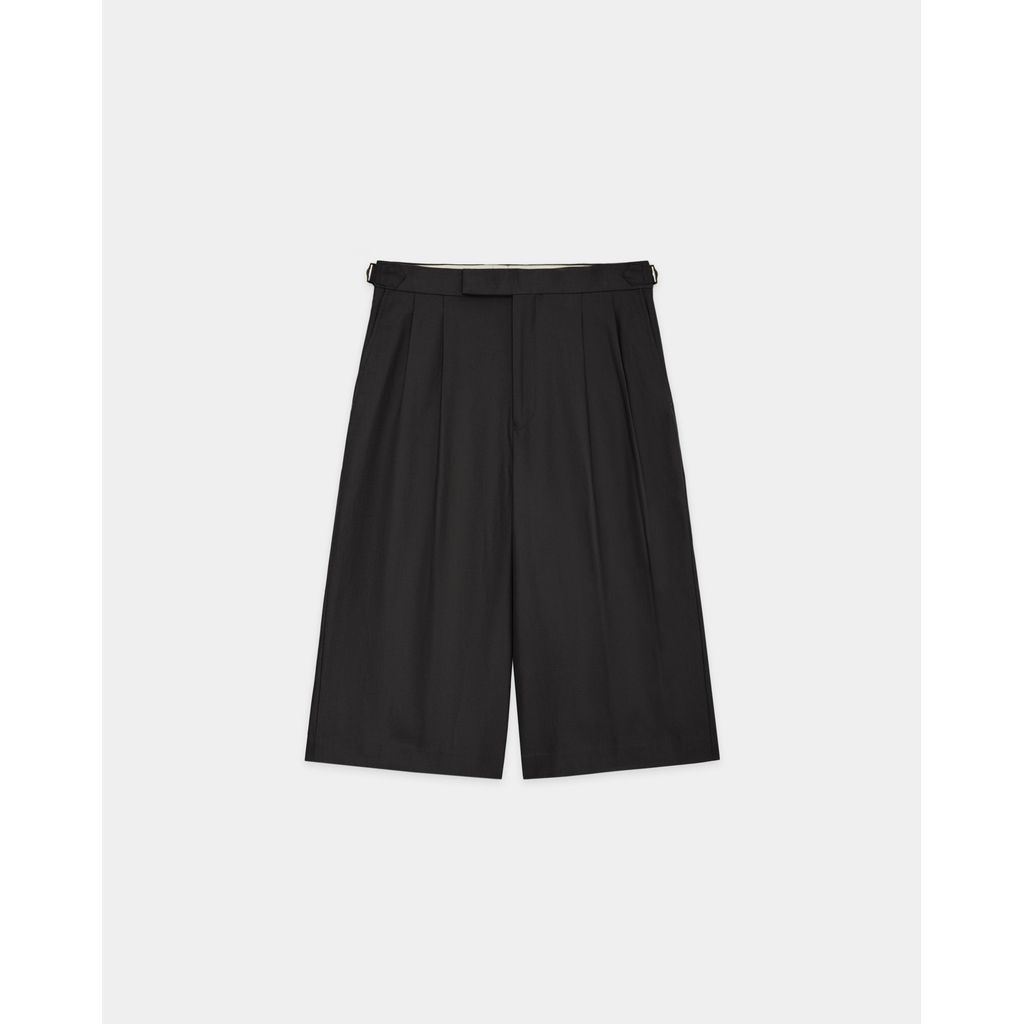 marka Organic Cotton Gabardine / Two Tuck Cropped Trousers｜maroon.webstore