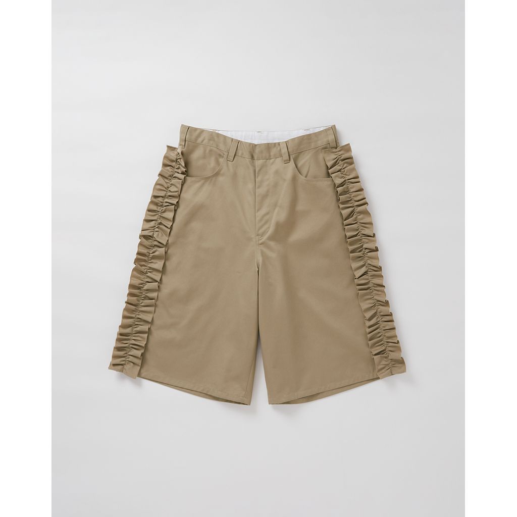 NICK GEAR Frill Chino shorts|maroon.webstore