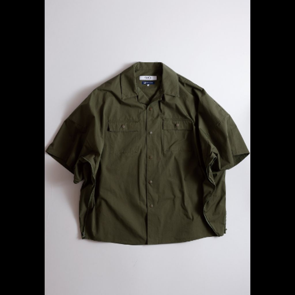 FDMTL FA26SH26C-KH ZIP KYTE S/S SHIRT｜maroon.webstore