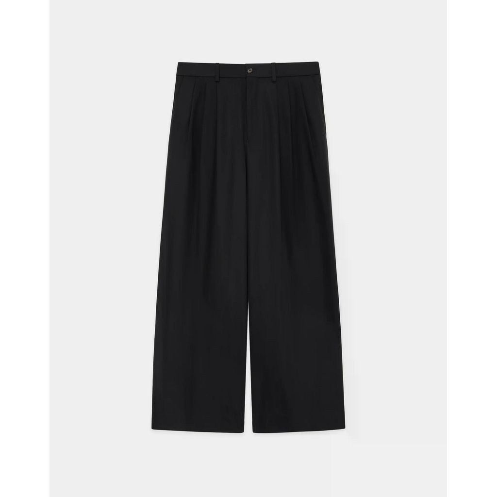 MARKAWARE Organic Cotton Survival Cloth Triple Pleated Wide Trousers