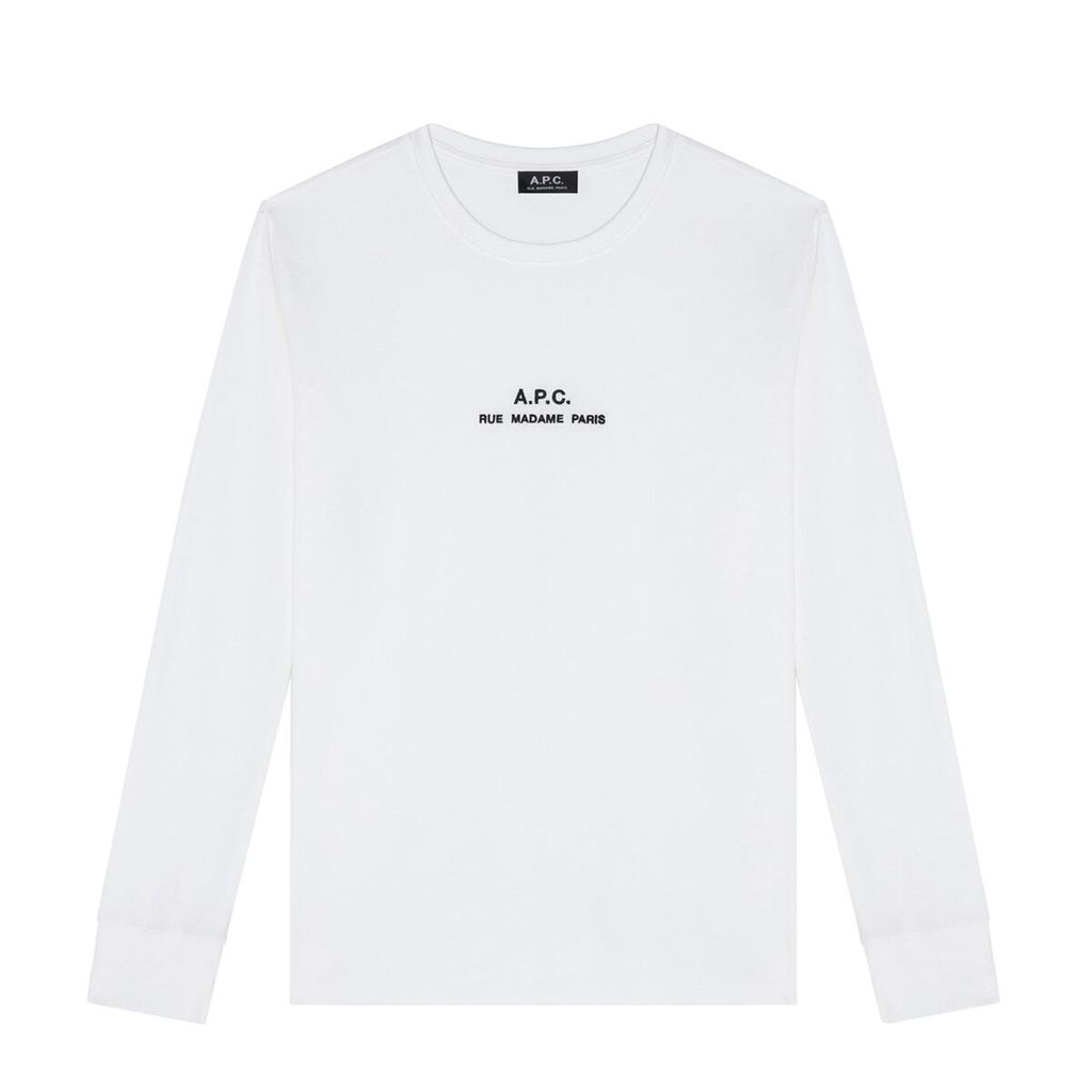 【A.P.C】アーペーセー　ノーカラー　ロングシャツ A.P.C】アーペーセー ノーカラー ロングシャツ