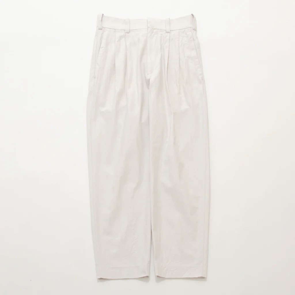 YAECA Chino Cloth Trousers Two Tuck Straight|maroon.webstore