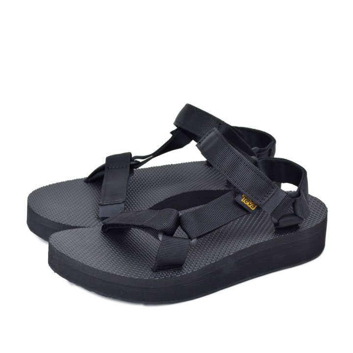 teva black platform sandals