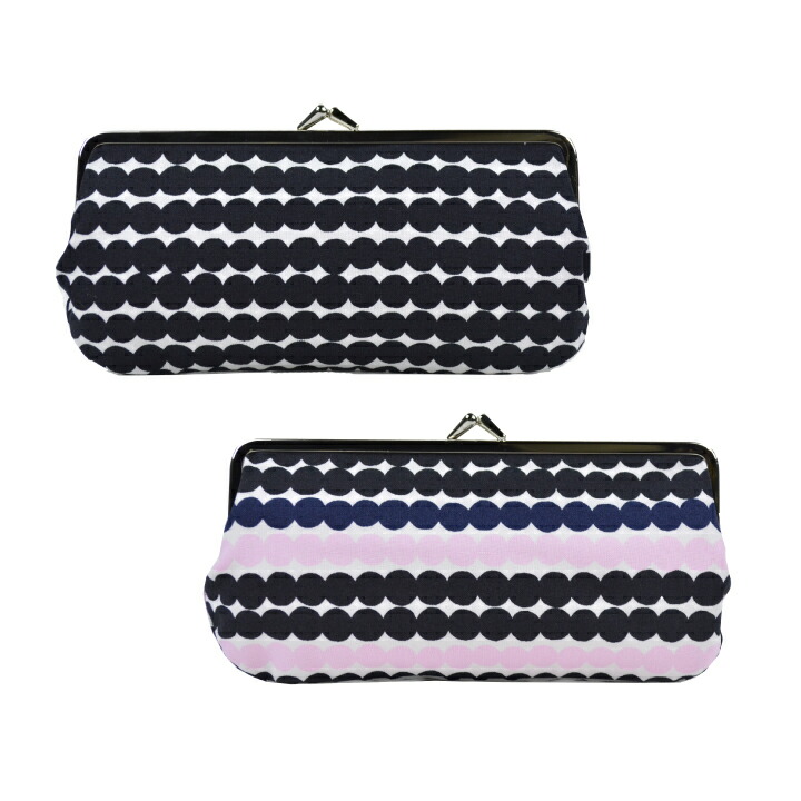 マリメッコ Marimekko ラシィマット がま口ポーチ Kukkaro Rasymatto Silmalasi