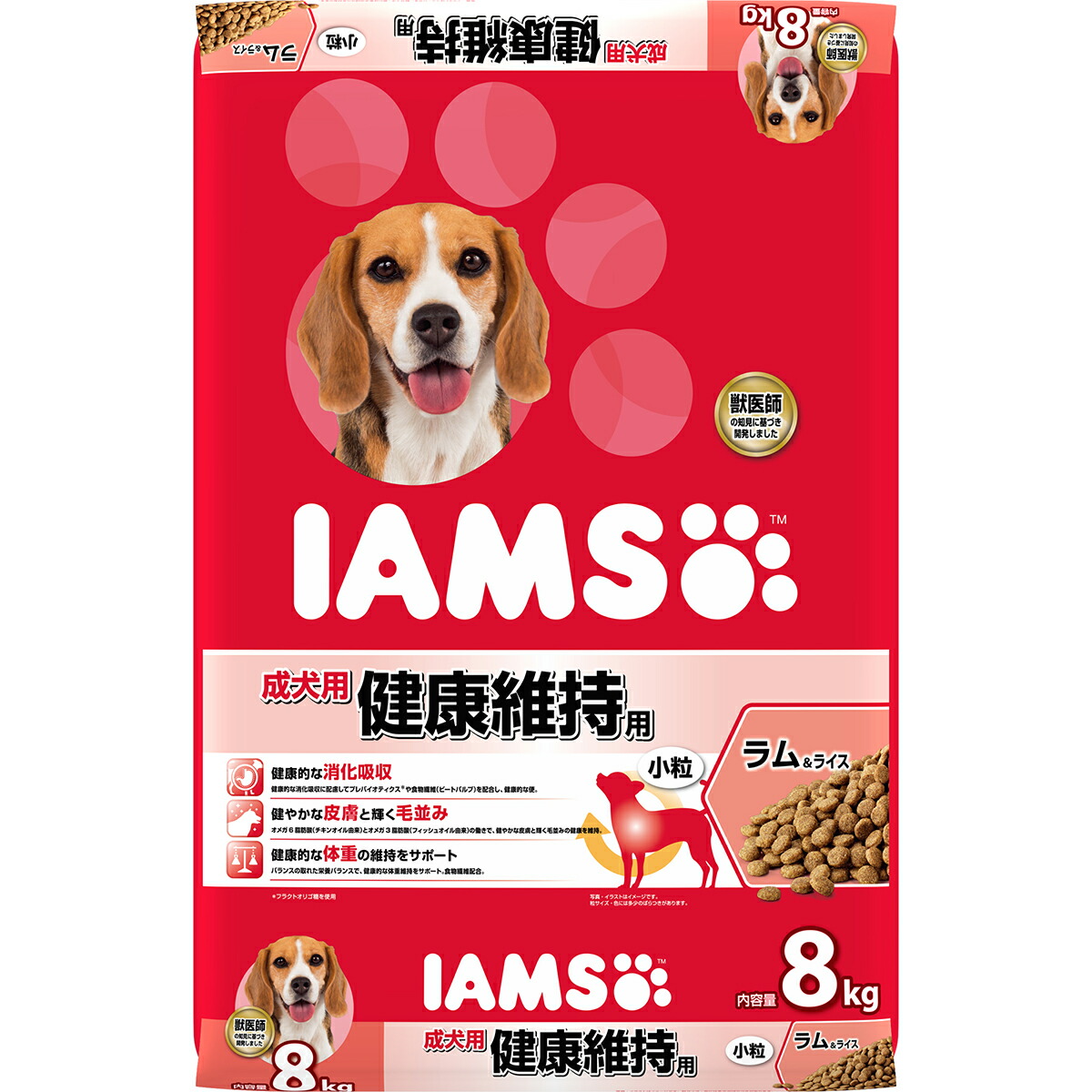 アイムス成犬用思わしい守りつづける用子ヒツジ＆上げ米素粒子8kg 成犬用 組み入れる栄養物食 子ヒツジ 米 ゼロ6 ゼロ3 食料雑貨類衣料繊維 ヴィタミンE   [trmt]