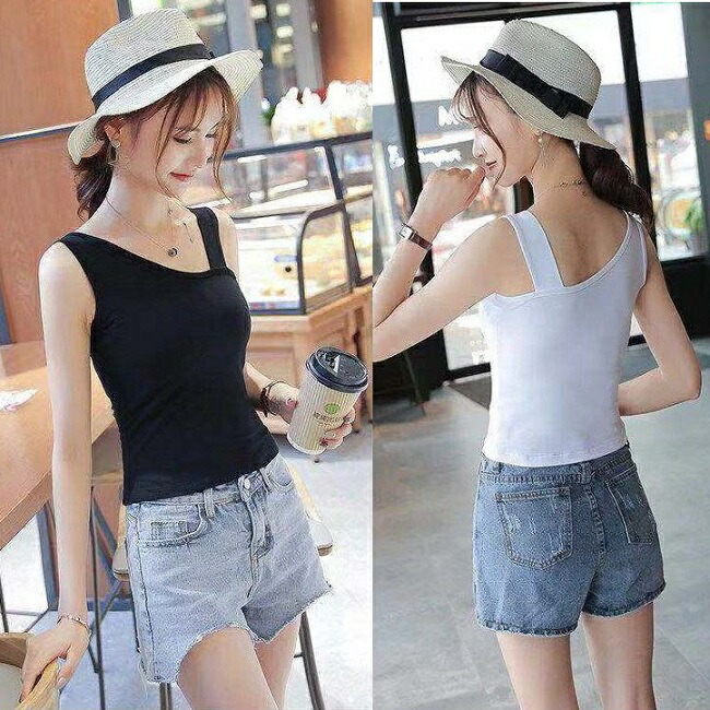 楽天市場】 アシンメタンクトップ レディース ワンショルダー風 t