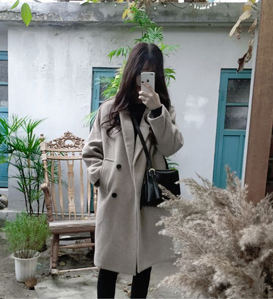 楽天市場 アウター チェスターコート オルチャンファッション ジャケット トレンチコート 襟付き 秋 冬 長袖 ミディアム丈 ロング丈 ダブルボタン 可愛い 裏地キルティング 大人 カジュアル お出かけ 韓国ファッション レディース グレー ブラック S M L Xl Xxl