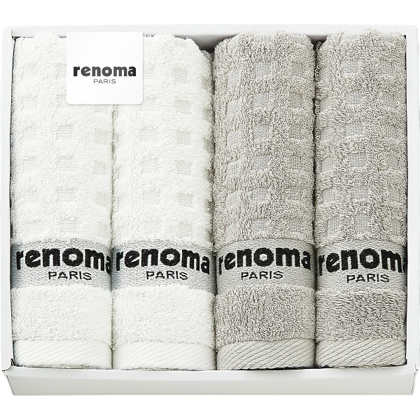 renoma レノマ フェイスタオル4枚セットRE2650【送料無料】ギフトセット☆タオル プレゼント 誕生日 出産内祝い 結婚内祝い 出産祝い 結婚祝い 引き出物 お祝い お返し 香典返し 快気祝い お供え お彼岸 母の日