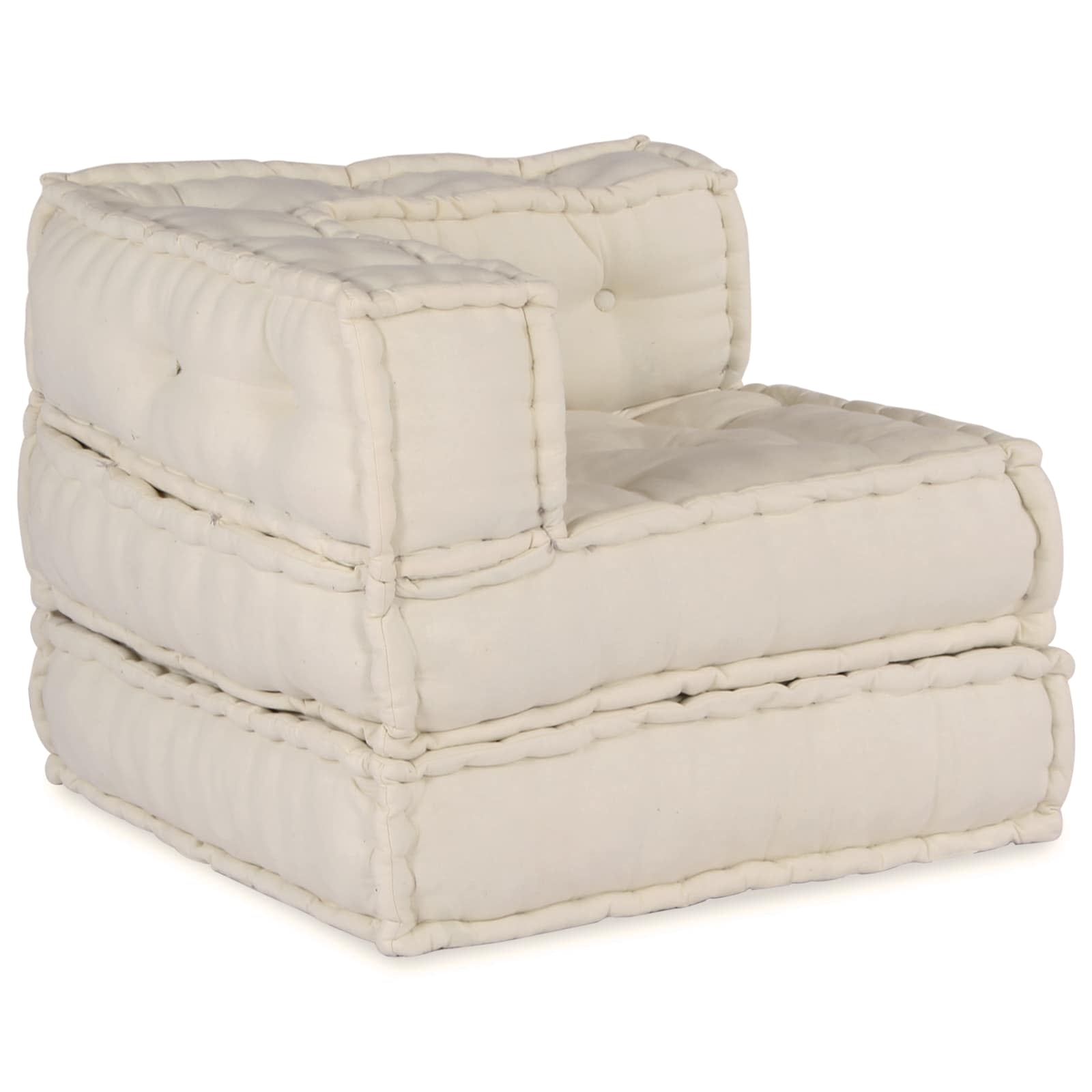 vidaXL モジュラーソファユニット 3 pcs クリーム ファブリック｜BONATHIA