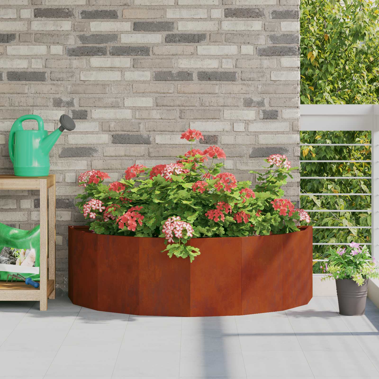 vidaXL プランター 錆 120 x 60 x 35 cm 耐候性スチール｜BONATHIA