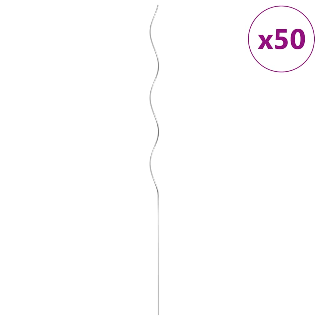 vidaXL スパイラル型 植物支柱 110cm 亜鉛メッキ鋼製 50点｜BONATHIA