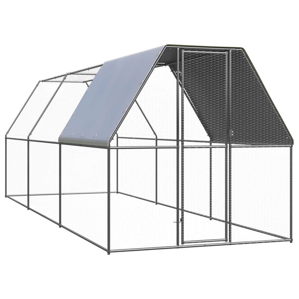 vidaXL 屋外鶏用ケージ 2x6x2m 亜鉛メッキ鋼製|BONATHIA