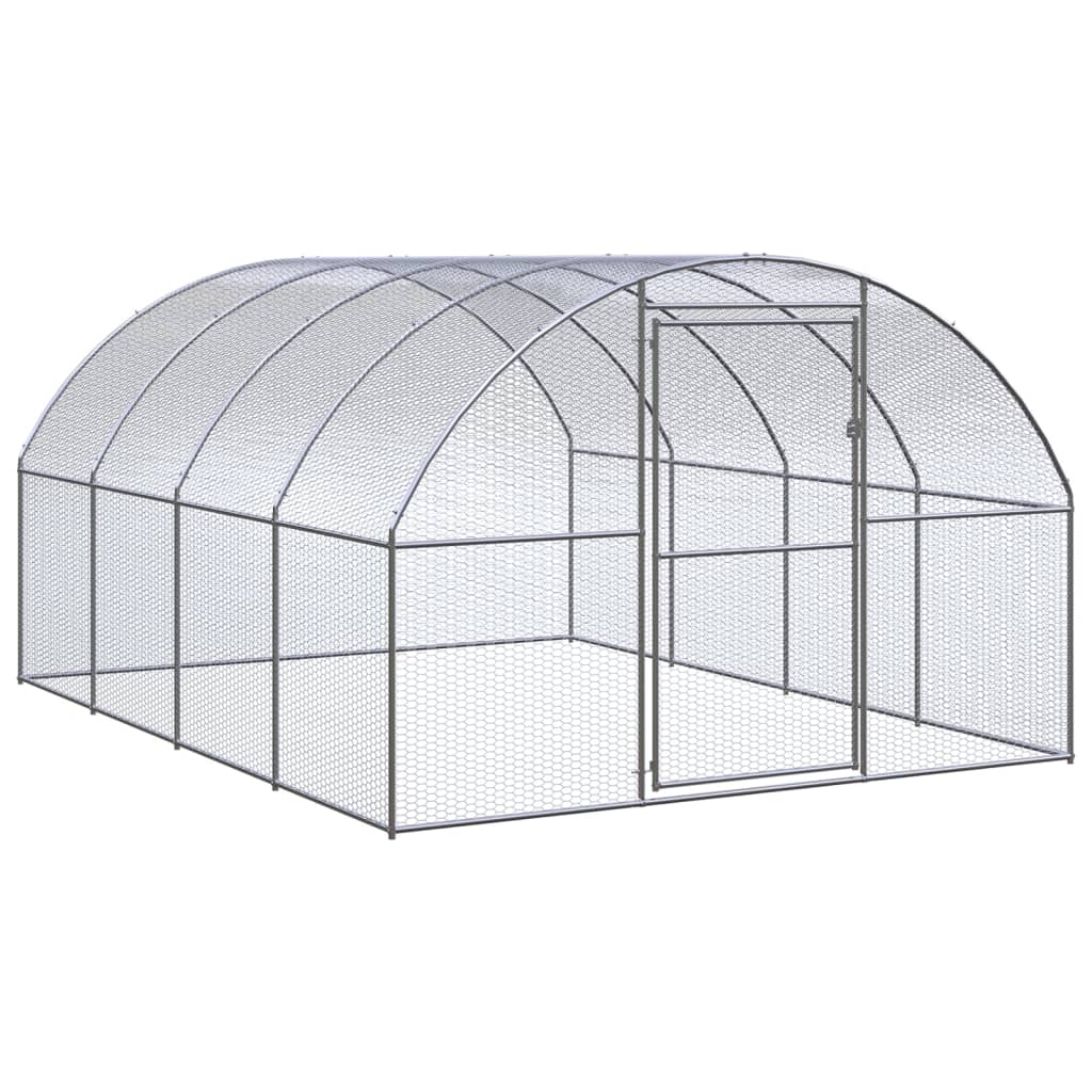 vidaXL 屋外鶏小屋 3x4x2 m 亜鉛メッキ鋼製|BONATHIA